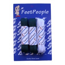 FeetPeople Flat Lace Bundle, 3 Pr, Jets