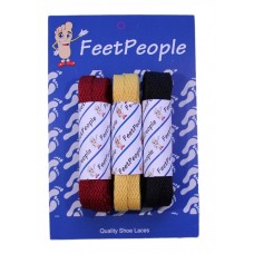 FeetPeople Flat Lace Bundle, 3 Pr, 49ers
