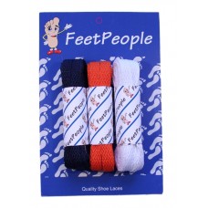FeetPeople Flat Lace Bundle, 3 Pr, Broncos