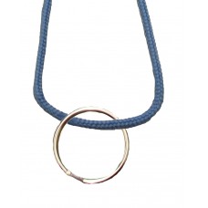 FeetPeople Round Lace Key Chain, Columbia Blue