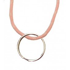 FeetPeople Round Lace Key Chain, Pink With White Chip
