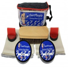 FeetPeople Premium Leather Care Kit with Travel Bag, Brown