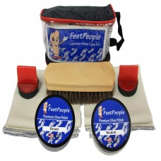 FeetPeople Premium Leather Care Kit with Travel Bag, Neutral & Brown