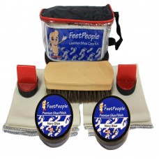 FeetPeople Premium Leather Care Kit with Travel Bag, Navy