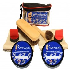 FeetPeople Ultimate Leather Care Kit with Travel Bag, Black & Brown