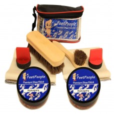 FeetPeople Ultimate Leather Care Kit with Travel Bag, Mahogany