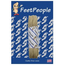 FeetPeople Strong Flat Laces, Tan Reinforced w/ Natural Kevlar