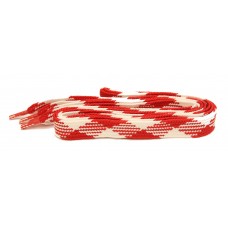 FootGalaxy High Quality Fat Laces For Boots And Shoes, Red-White-Argyle