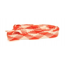 FeetPeople High Quality Fat Laces For Boots And Shoes, Burnt Orange/White Argyle