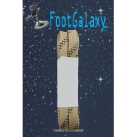 FootGalaxy Strong Flat Laces, Tan Reinforced w/ Black Kevlar