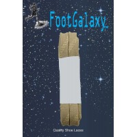 FootGalaxy Strong Flat Laces, Tan Reinforced w/ Natural Kevlar