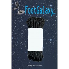 FootGalaxy Strong Round Laces, Black Reinforced w/ Black Kevlar