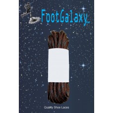 FootGalaxy Strong Round Laces, Brown Reinforced w/ Black Kevlar