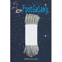 FootGalaxy Strong Round Laces, Gray Reinforced w/ Natural Kevlar