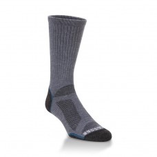 Hiwassee Lightweight Tech Crew Socks 1 Pair, Charcoal/Blue, Large