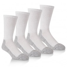 Hiwassee Working Crew Socks 4 Pair, White, Large