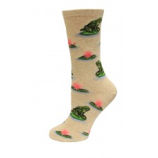 HotSox Frog Socks, Natural Melange, 1 Pair, Women Shoe 4-10