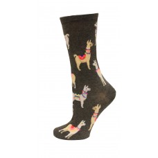 HotSox Alpacas Socks, Charcoal Heather, 1 Pair, Women Shoe 4-10