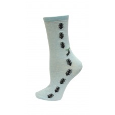 HotSox Ants Socks, Mint Melange, 1 Pair, Women Shoe 4-10