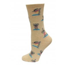 HotSox Koala Socks, Natural Melange, 1 Pair, Women Shoe 4-10