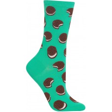 HotSox Womens Sandwich Cookie Socks, Mint, 1 Pair, Womens Shoe 4-10