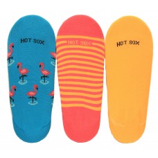 Hot Sox Bright Flamingo Liner Socks 3-Pack, One Size, Assorted