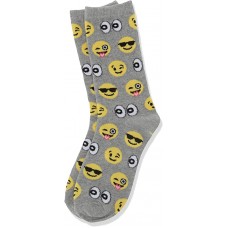 HotSox Kids Emoji(S/M) Socks, Sweatshirt Grey Heather, 1 Pair, Small/Medium