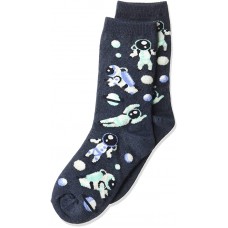 HotSox Kids Astronauts(S/M) Socks, Denim Heather, 1 Pair, Small/Medium