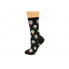 Hot Socks Snowglobes Women's Socks 1 Pair, Black, Women's Shoe Size 9-11