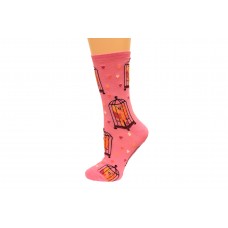 Hot Socks Lovebirds Women's Socks 1 Pair, Light Pink, Women's Shoe Size 9-11