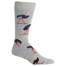 HotSox Mens Ostritch Socks, Sweatshirt Grey Heather, 1 Pair, Mens Shoe 6-12.5