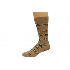 HotSox Mens Campers Socks, Hemp Heather, 1 Pair, Mens Shoe 6-12.5