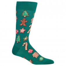 HotSox Mens Christmas Cookies Socks, Forest, 1 Pair, Mens Shoe 6-12.5