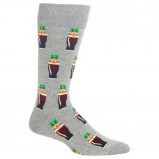 HotSox Mens Leprechauns Socks, Sweatshirt Grey Heather, 1 Pair, Mens Shoe 6-12.5