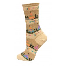 HotSox Womens Tee Pee Socks, Oatmeal Heather, 1 Pair, Womens Shoe 4-10