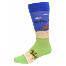 Hot Sox Women's Travel Series Novelty Crew Socks, Kentucky (Blue), Shoe Size: 4-10