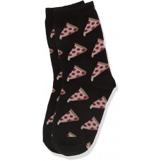 HotSox Kids Pizza  Socks, Black, 1 Pair, Large/X-Large