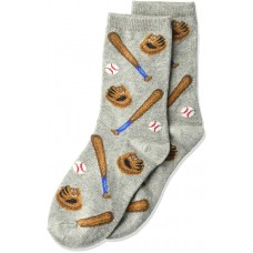 HotSox Kids Baseball Batter Socks, Grey Heather, 1 Pair, Small/Medium