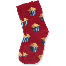 HotSox Kids Pop Corn Socks, Red, 1 Pair, Small/Medium