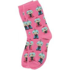 HotSox Kids Gumballs  Socks, Pink, 1 Pair, Medium/Large
