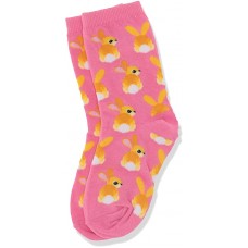 HotSox Kids Bunny Tails  Socks, Pink, 1 Pair, Small/Medium