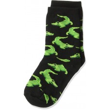 HotSox Kids Alligators  Socks, Black, 1 Pair, Small/Medium