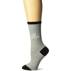 HotSox Womens Mrs. Socks, Grey Heather, 1 Pair, Womens Shoe Size 4-10