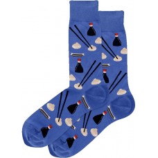 HotSox Dumplings Socks, Blue, 1 Pair, Men Shoe 6-12.5