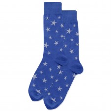 HotSox Glow In The Dark Stars Socks, Blue, 1 Pair, Men Shoe 6-12.5
