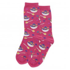 HotSox Cereal Kids Socks, Magenta, 1 Pair, Small/Medium