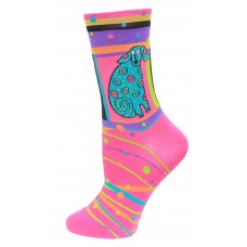 K. Bell Matisse Socks, Magenta, Sock Size 9-11/Shoe Size 4-10, 1 Pair