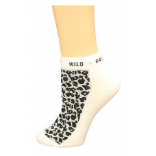 K. Bell Wild Golfer w/Rhinestones Socks, White, Sock Size 9-11/Shoe Size 4-10, 1 Pair