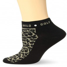 K. Bell Wild Golfer w/Rhinestones Socks, Black, Sock Size 9-11/Shoe Size 4-10, 1 Pair