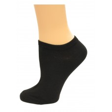 K. Bell Basic No Show Socks, Black, Sock Size 9-11/Shoe Size 4-10, 1 Pair